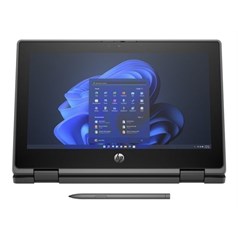 HP Pro x360 Fortis G11 Laptop 29.5 cm (11.6") Touchscreen HD Intel® N N100 4 GB DDR4-SDRAM 128 GB eMMC Wi-Fi 6E (802.11ax) Windows 11 SE Education Black with Pen